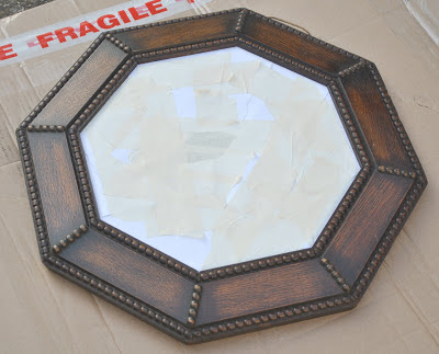 Mirror ready to be spray painted by Torie Jayne Mirror ready to be spray painted