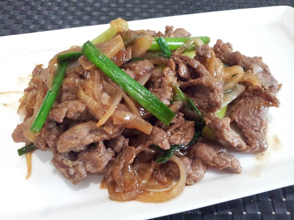 Stirfry Ginger Onion Beef with Oyster Sauce Shan's Recipes