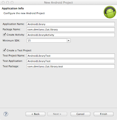 android: testing library projects