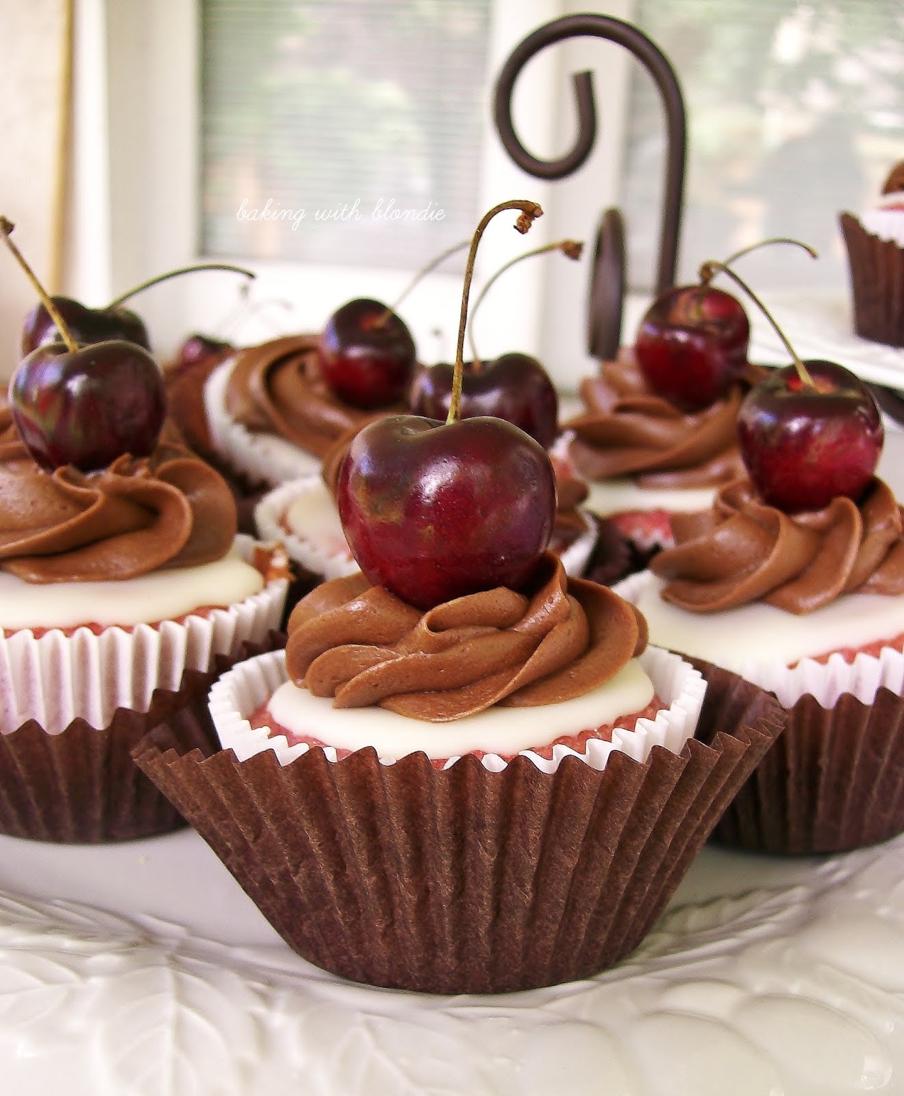 Baking with Blondie Fresh Cherry Cupcakes with White Chocolate