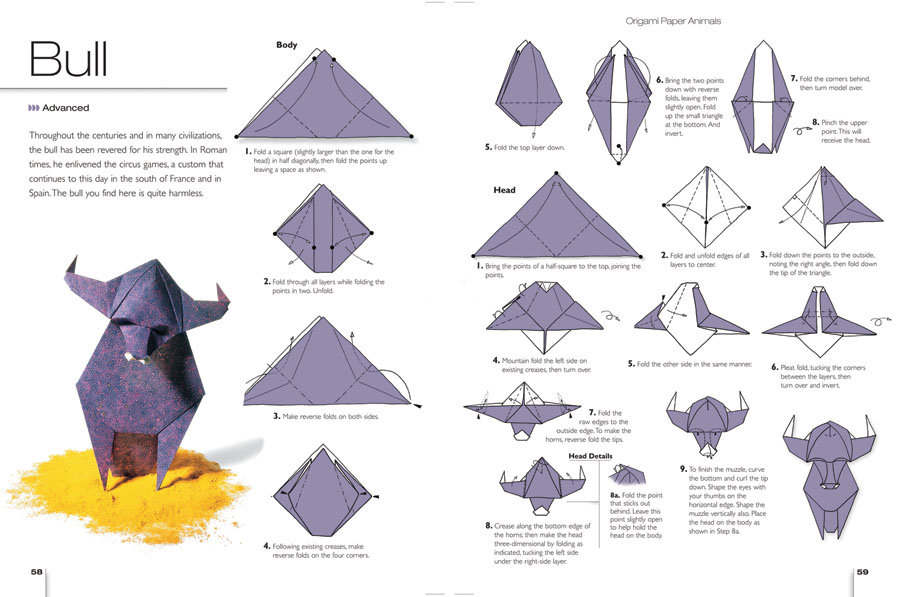 Origami Instruction Bull web wanderers