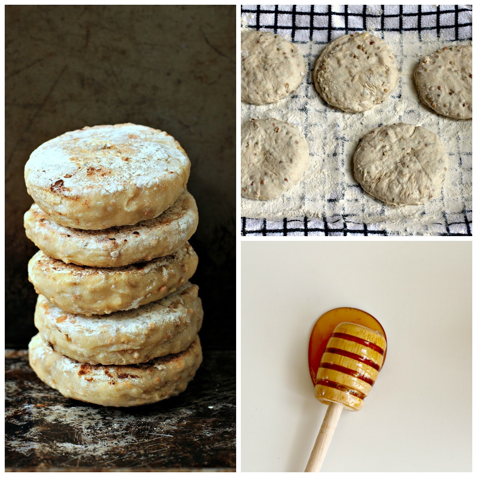 Milk and Honey Griddled Buckwheat Muffins