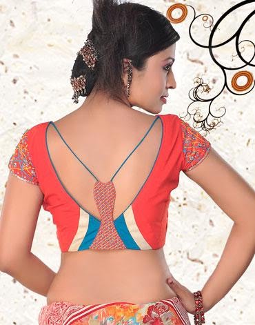 World Indian new Saree design Patterns Blouse blouse Fashion  ~ Neck saree