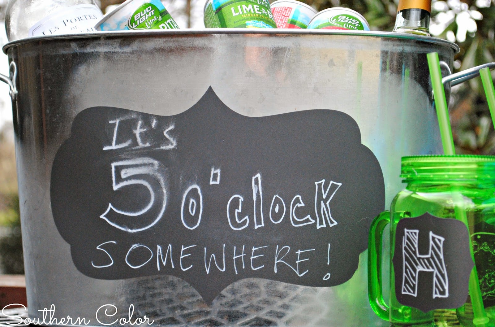 Southern Color Chalkboard Vinyl Mason Jars