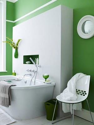 Decoración de interiores: Decoracion de Baños en color verde