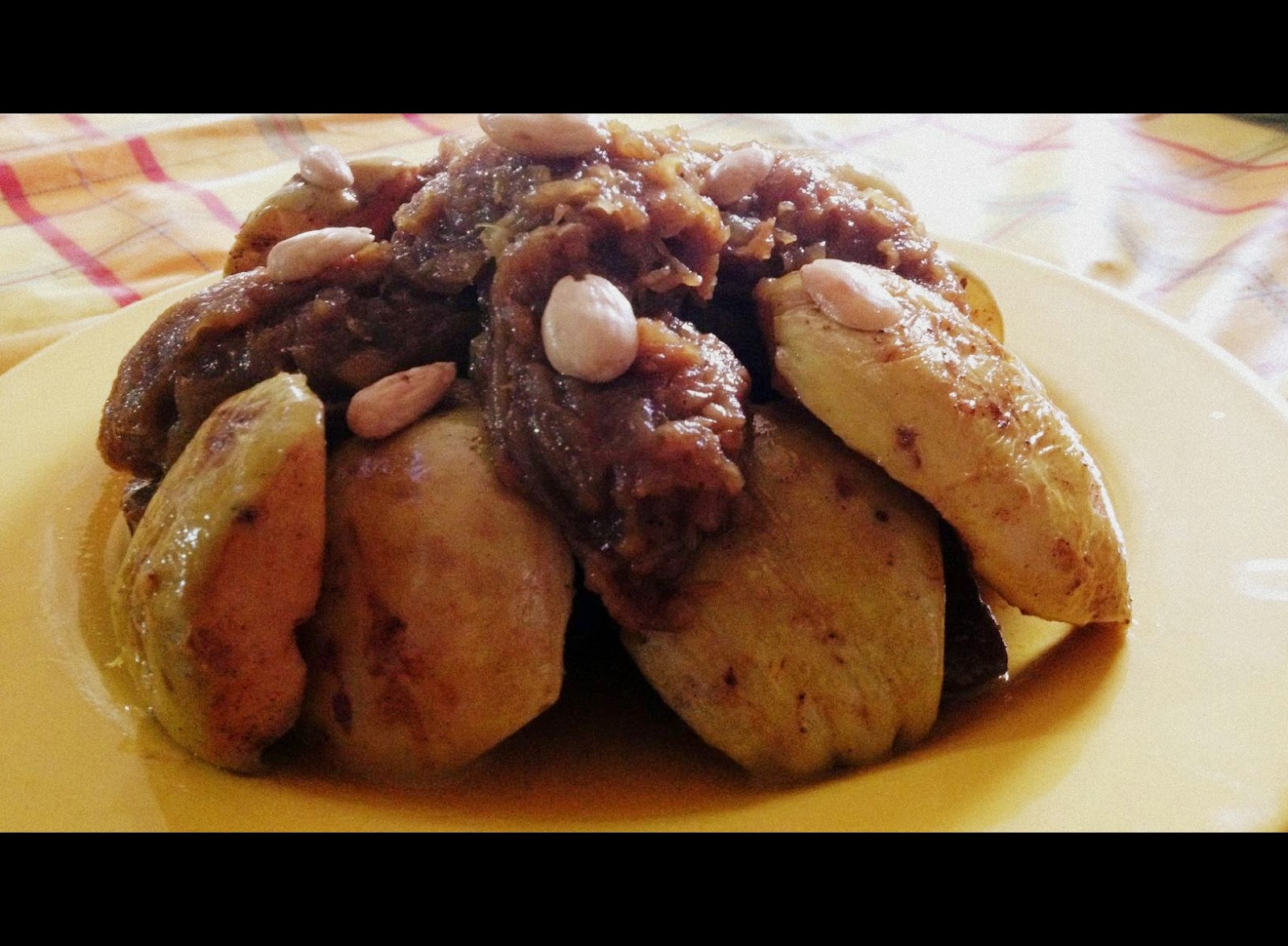 Moroccan quince tagine with semicaramelized onions Fleur d'oranger