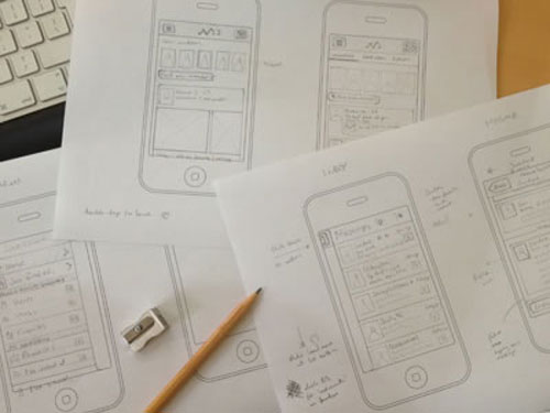 wireframe sketch