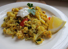 Couscous of Curried Chick Peas and Vegetables