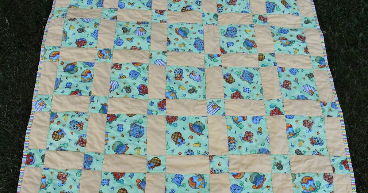 SunShine Sews... Quilts for Kids Basket Weave Turtle Quilt