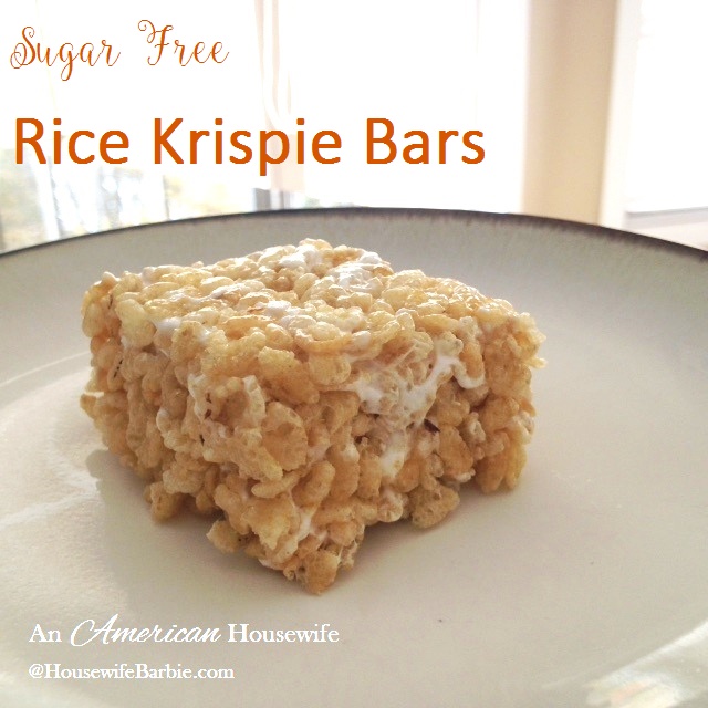 An American Housewife Sugar Free Rice Krispie Bars