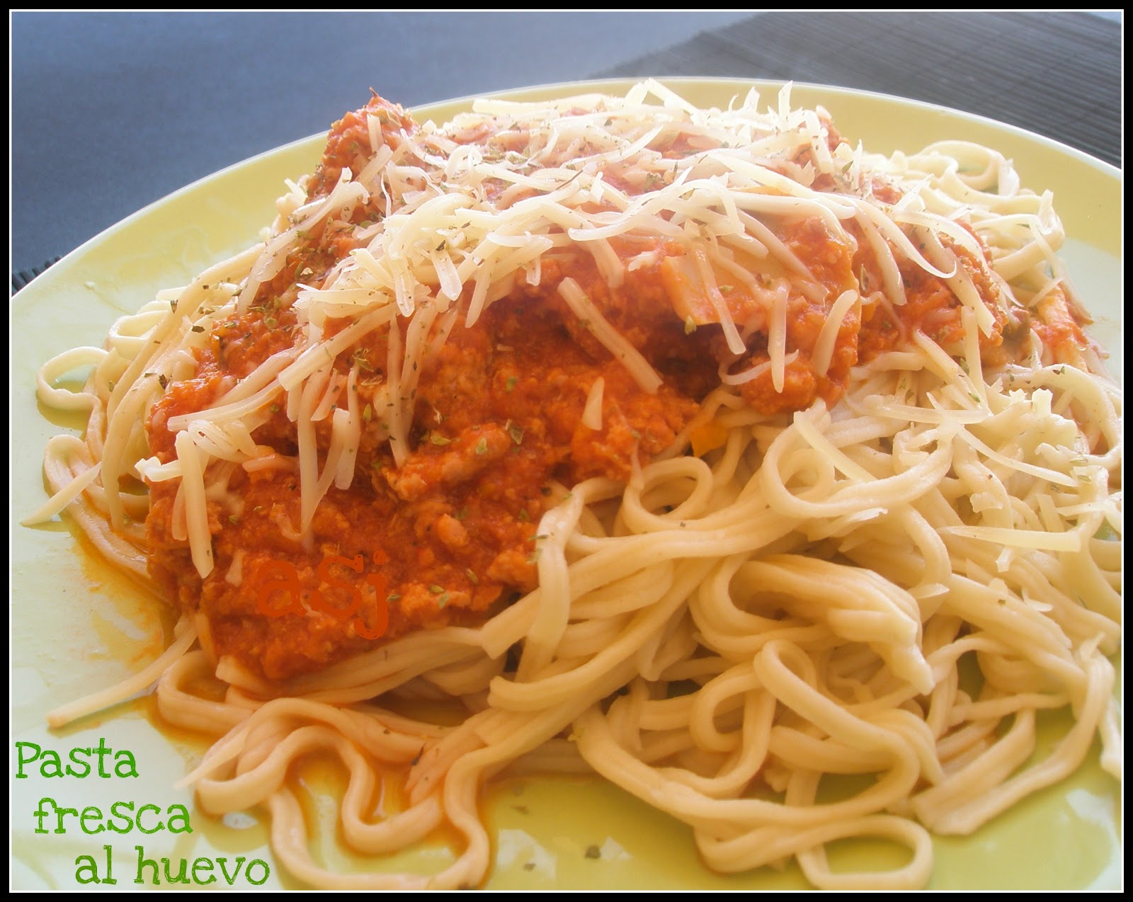 Una Fiera en mi cocina Espaguetis de pasta fresca al huevo, paso a