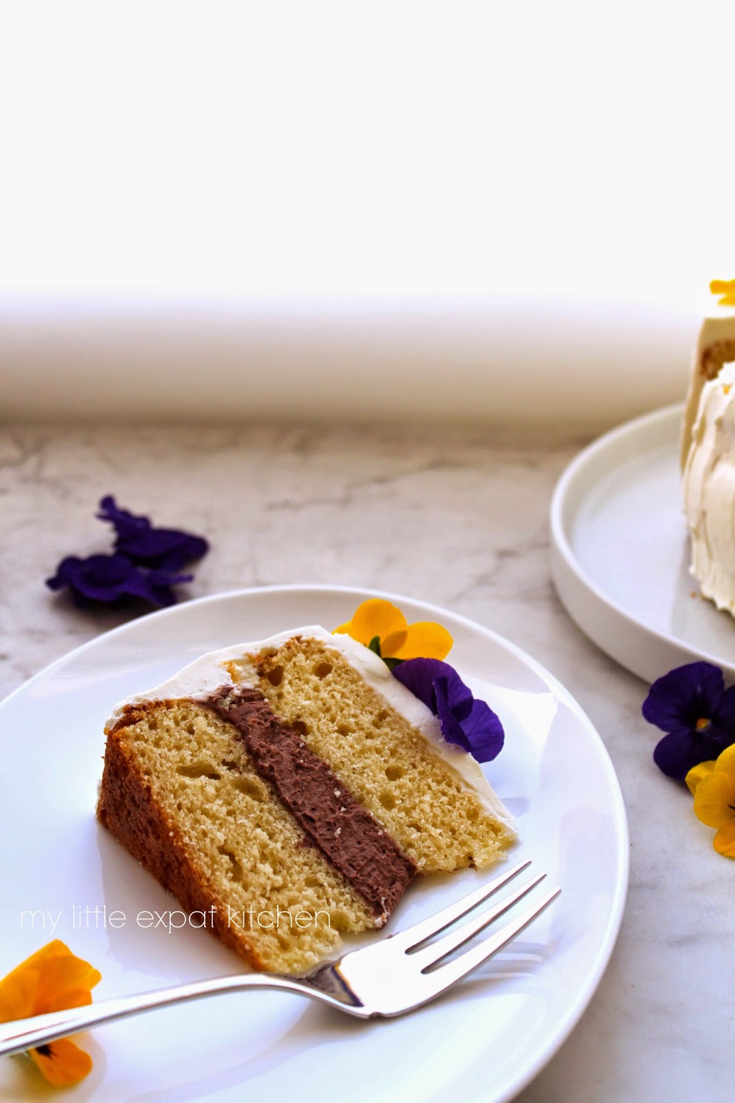 My Little Expat Kitchen Vanilla layer cake with chocolatemascarpone filling, mascarpone
