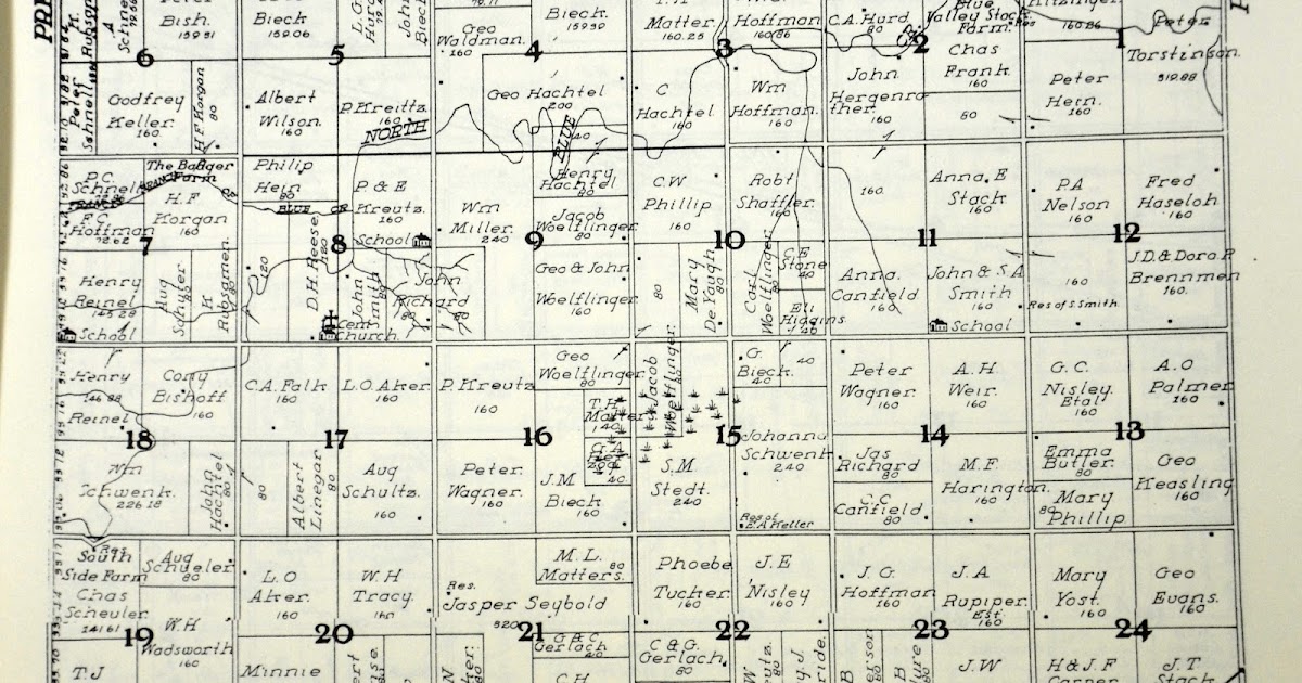 Sutton Nebraska Museum 1908 Plat Map of Harvard Township, Clay County