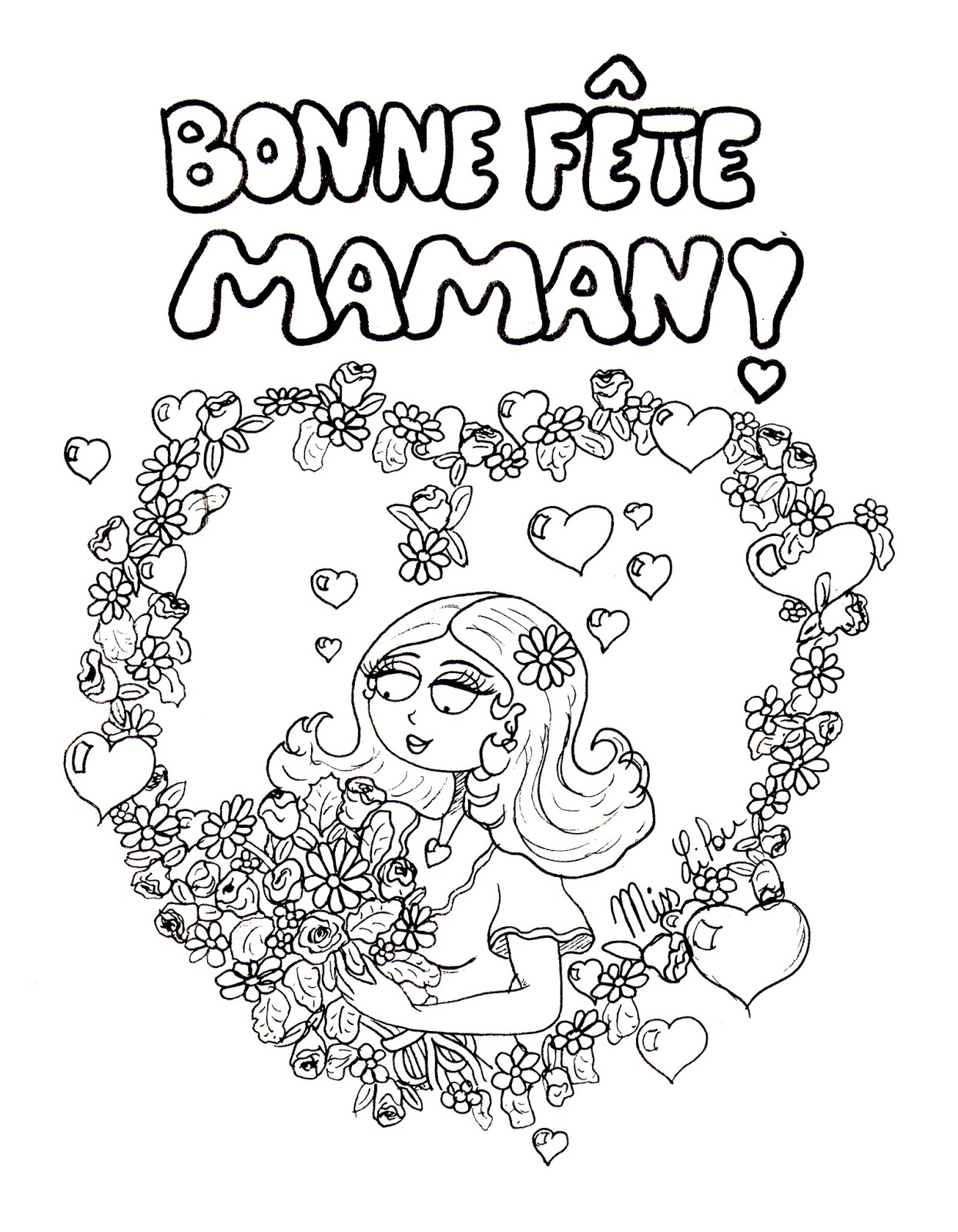 Fete Des Meres Coloriage