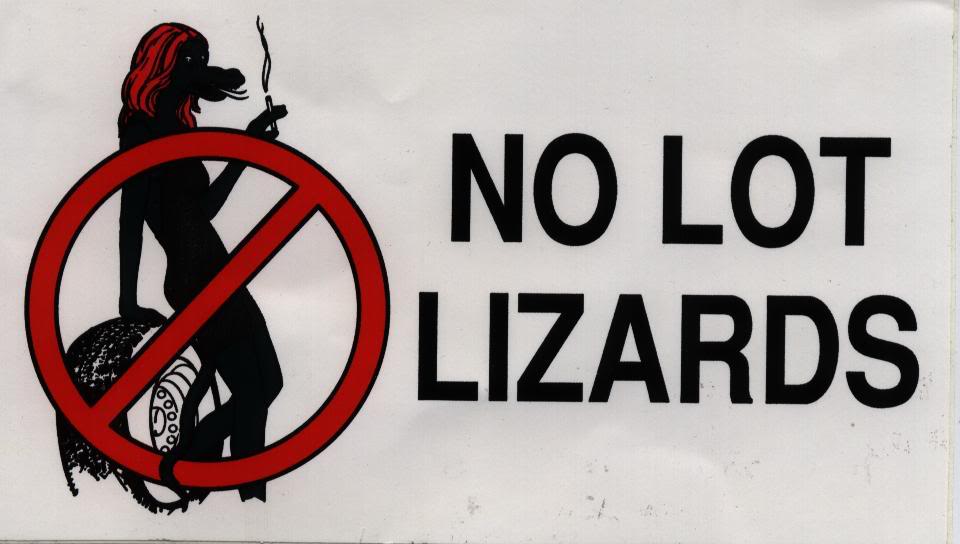 No Lot Lizards - Lot Lizard - Sticker