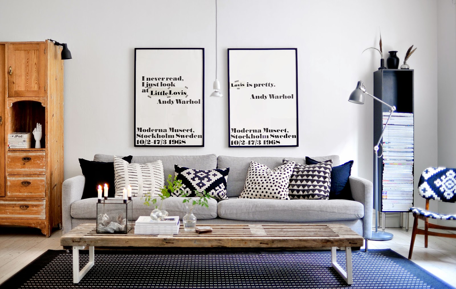 Nat et nature, le blog: un intérieur scandinave en blanc et noir