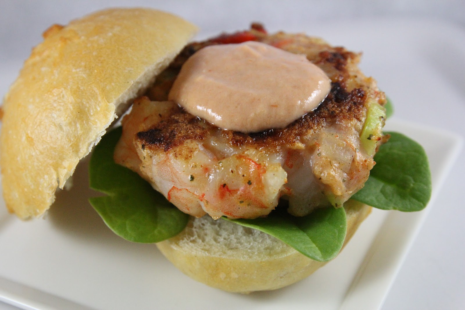 Crostini and Chianti Shrimp Burgers