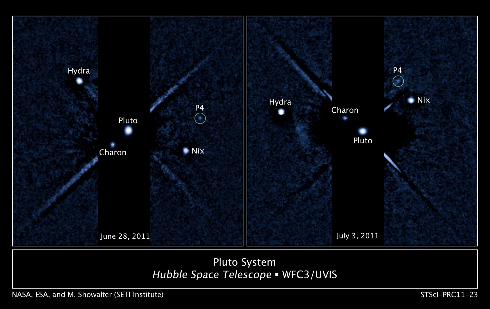 astronomers using the hubble space telescope discovered a fourth moon