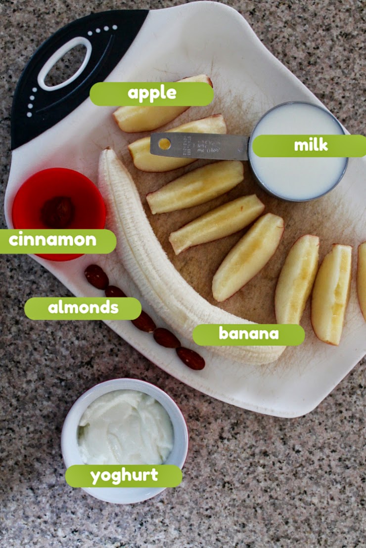Healthy Banana Apple Almond Breakfast Smoothie