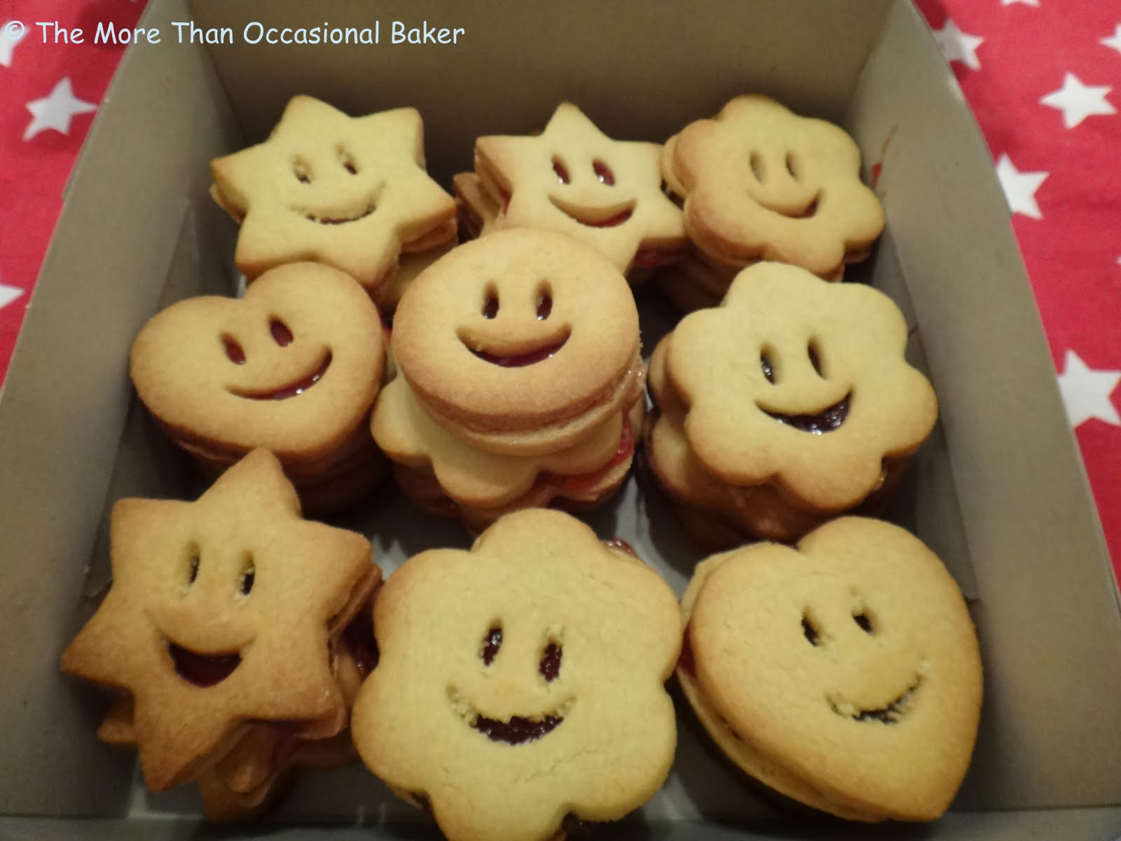 The more than occasional baker Smiley Face Jam Cookies