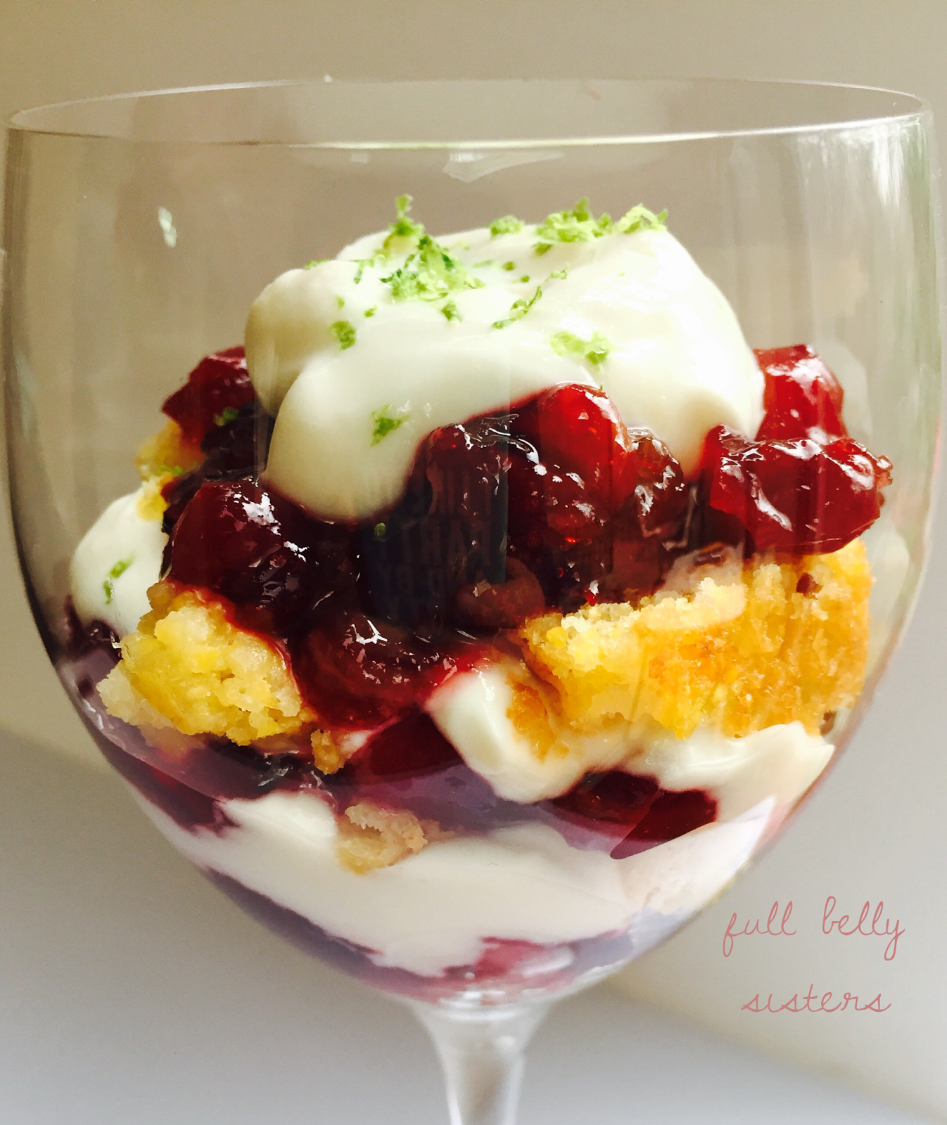 Greek Yogurt Cornbread Cranberry Trifle
