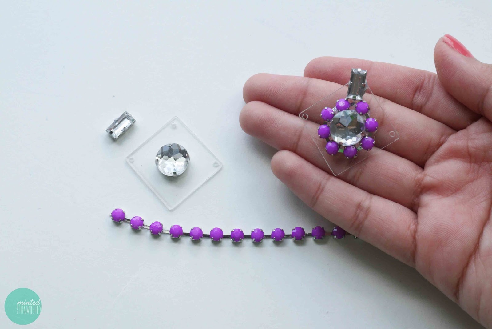 DIY Acrylic Statement Earrings Minted Strawberry