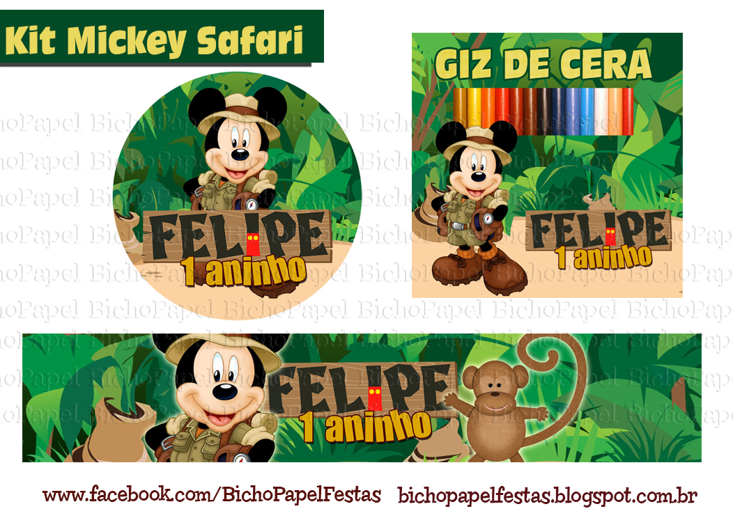 Kit Festa Safari mickey