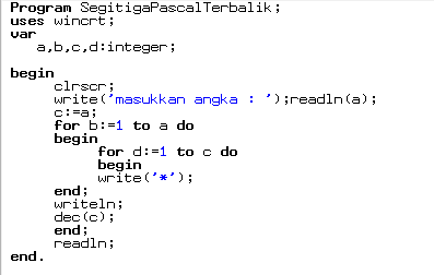 Sample Program Of Turbo Pascal