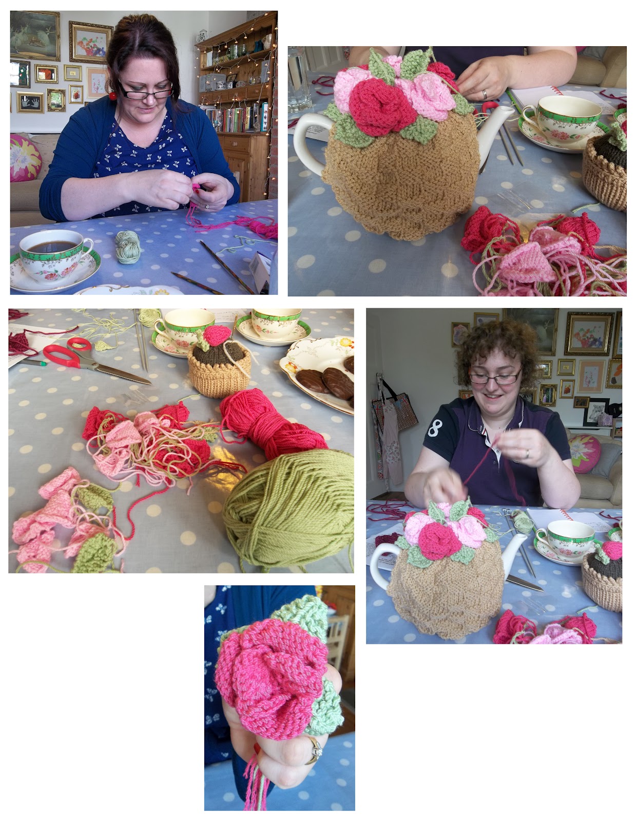 The Tea Rose, Tea Cosy Hand Knitting Pattern