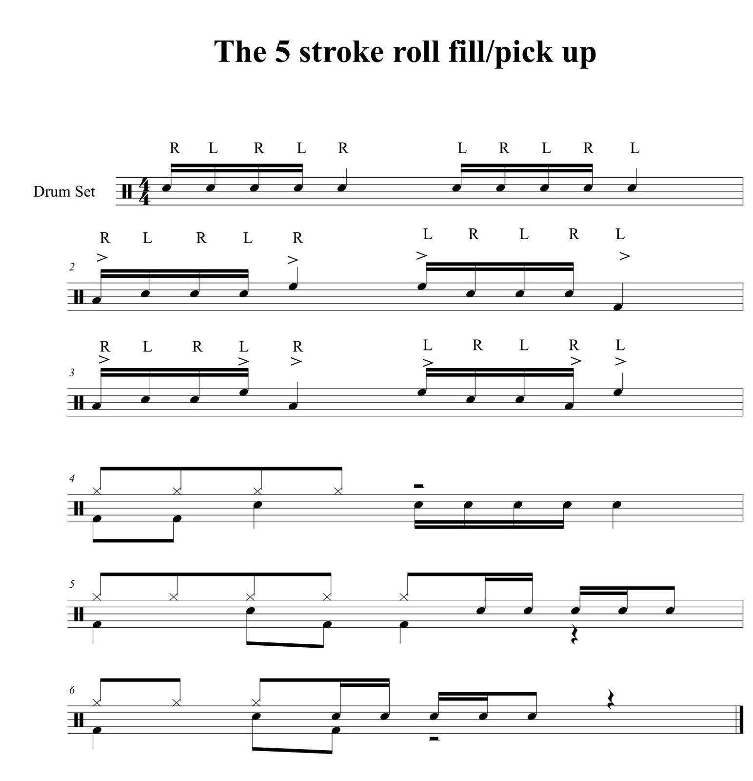 Playsomething Drums 5 stroke roll ex's