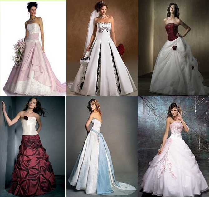 vestidos de noiva diferentes e coloridos