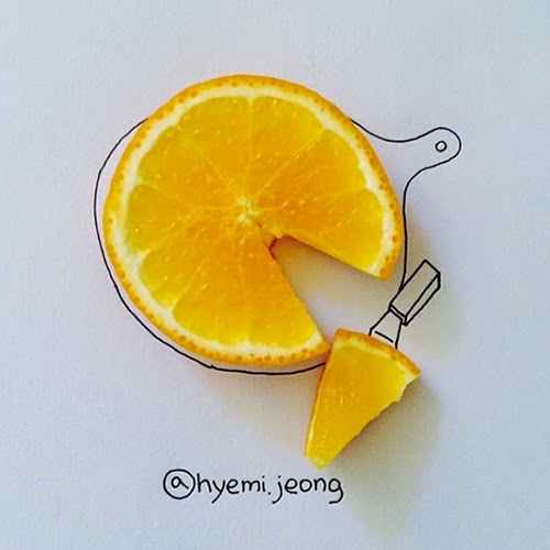 06-Orange-Pizza-Hyemi-Jeong-Everyday-Things-to-Draw-With-www-designstack-co