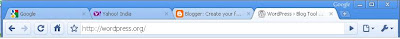 Tabbed browsing in Google Chrome