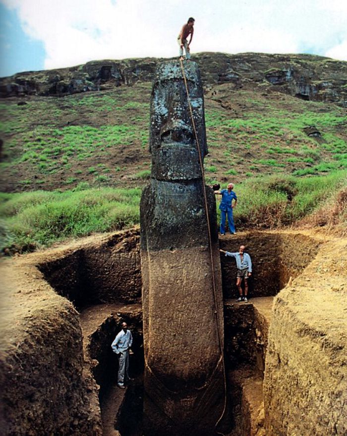 Flares into Darkness: Easter Island heads have bodies?
