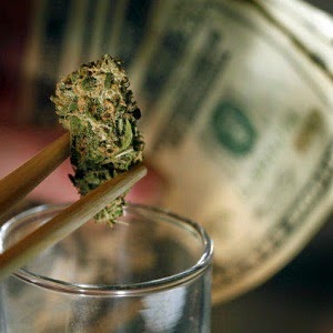 banco de maconha dinheiro em torno da cannabis