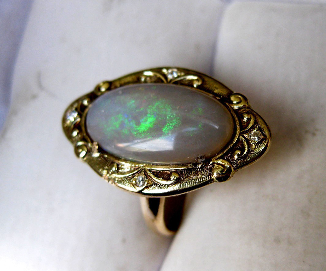 Delightfully Deco Rare Finds Antique Opal Rings