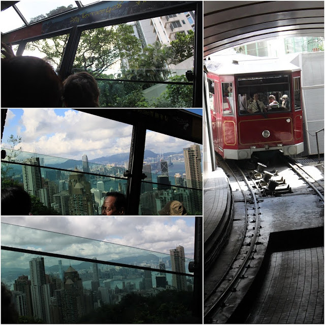 Riding on Peak Tram to the top hill of Hong Kong in order to view the skyline of Hong Kong Riding on Peak Tram to the top hill of Hong Kong in order to view the skyline of Hong Kong