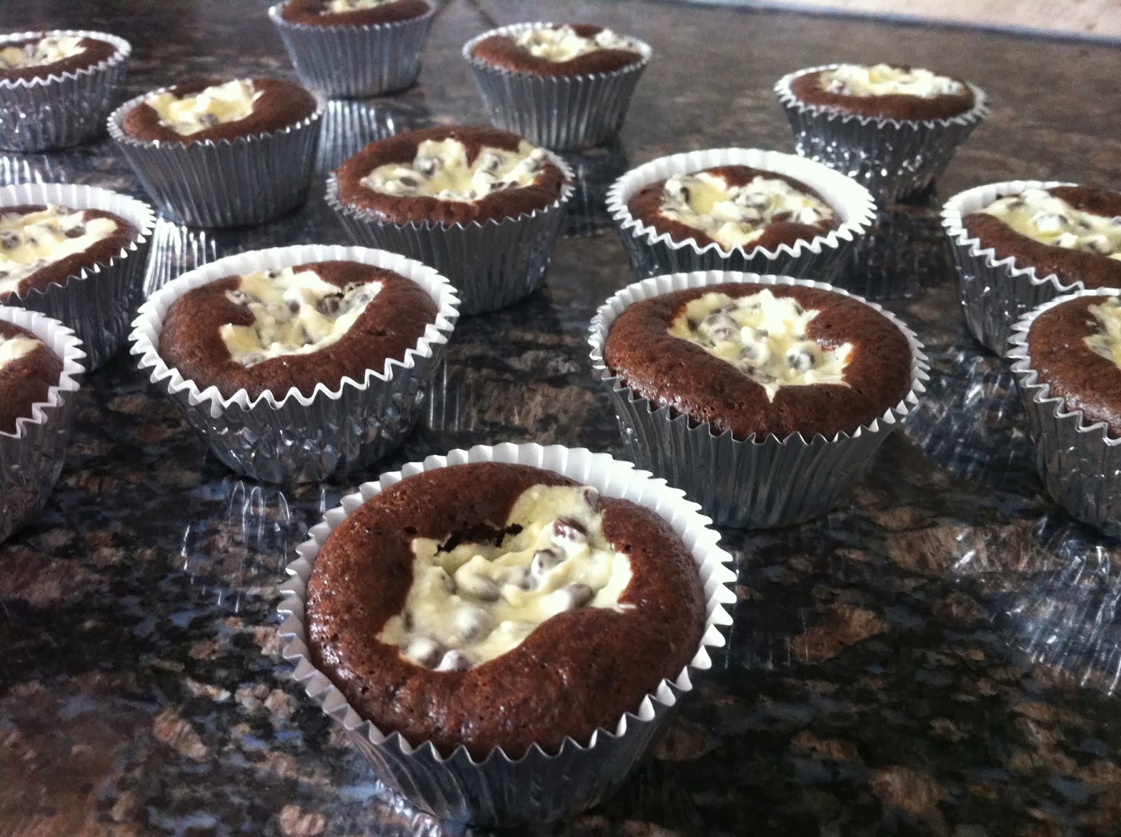 Life Happens Black Bottom Cupcakes