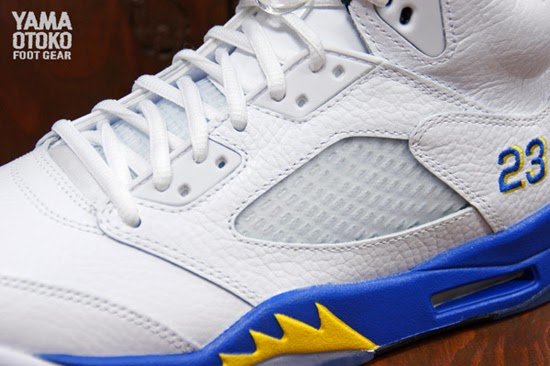 Air Jordan 5 Retro Laney White Royal Maize shoes