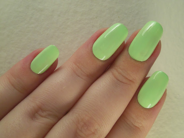 polish cart neon pastel green