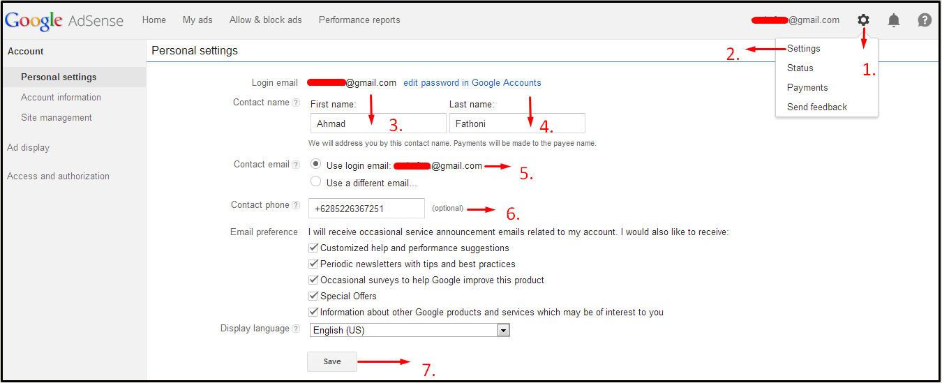 Cara Setting Account Adsense Dengan Mudah Cara Setting Account Adsense Dengan Mudah