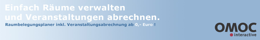 Online-Raumverwaltung, Belegungskalender und Belegungsplaner mit Faktura