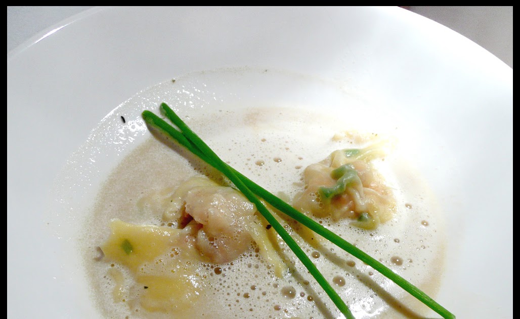 squisitoO! Ravioles de langoustines et sa bisque mousseuse