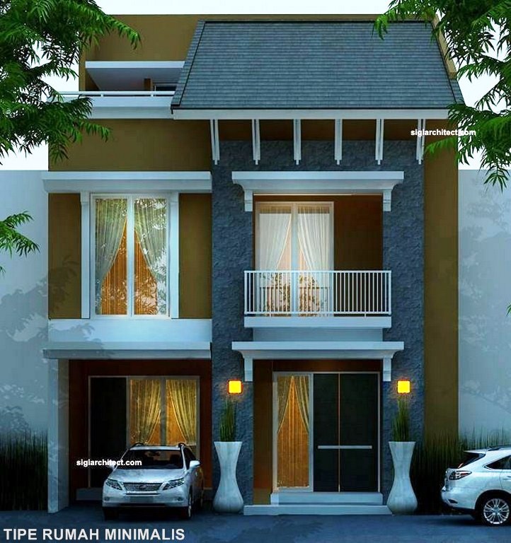 home design interior singapore: Rumah 2 Lantai Ukuran 6x12 Tampak Depan