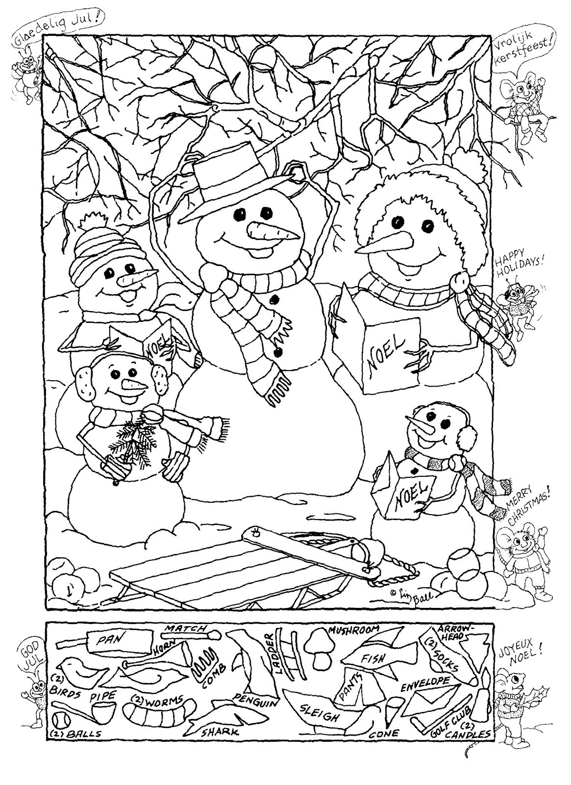 Printable Christmas Hidden Picture Puzzles | highlights hidden objects printables elhouz Printable Christmas Hidden Picture Puzzles | highlights hidden objects printables elhouz