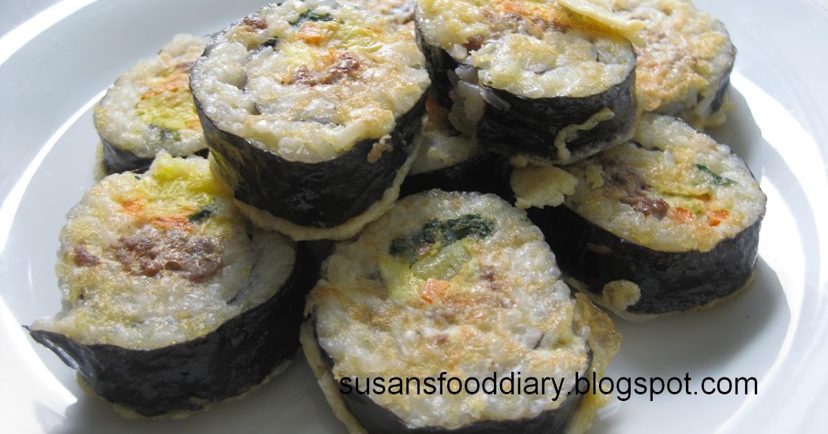 Susan's Food Diary kimbap with egg