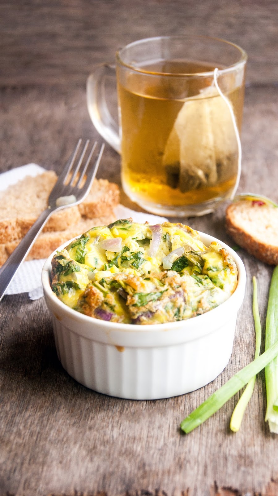 Always Hungry Baked Omelette with spinach and onion