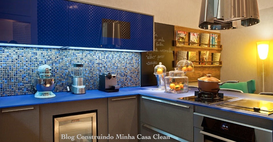 Construindo Minha Casa Clean Cozinhas Decoradas com Azul! Maravilhosas!!! # Armario De Cozinha Planejado Azul Construindo Minha Casa Clean Cozinhas Decoradas com Azul! Maravilhosas!!! # Armario De Cozinha Planejado Azul