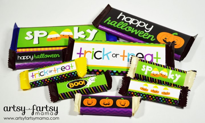 Free Printable Halloween Candy Bar Wrappers at artsyfartsymama #Halloween #freeprintable #printable