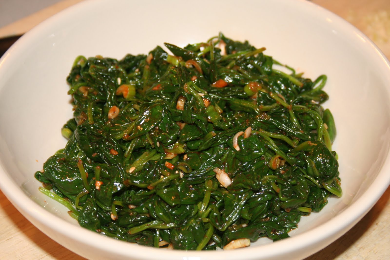 COOK WITH SUSAN Korean Blanched Spinach